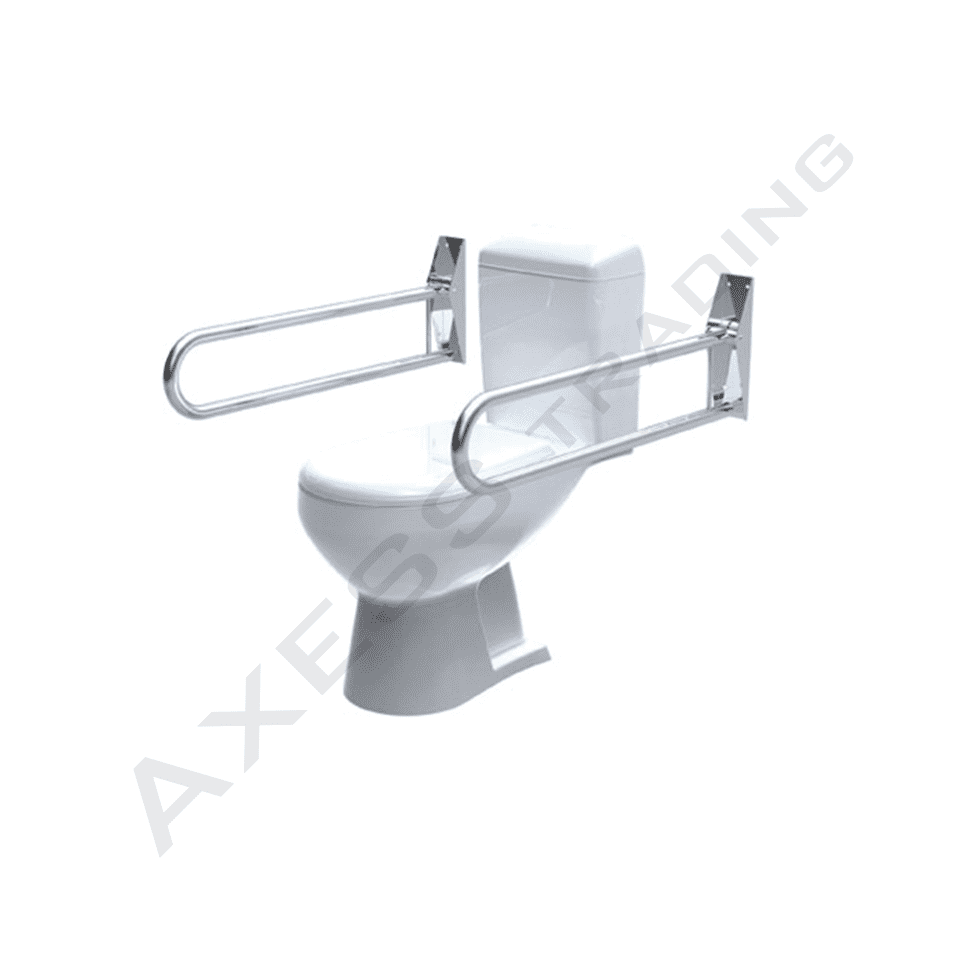 drop down toilet grab rail